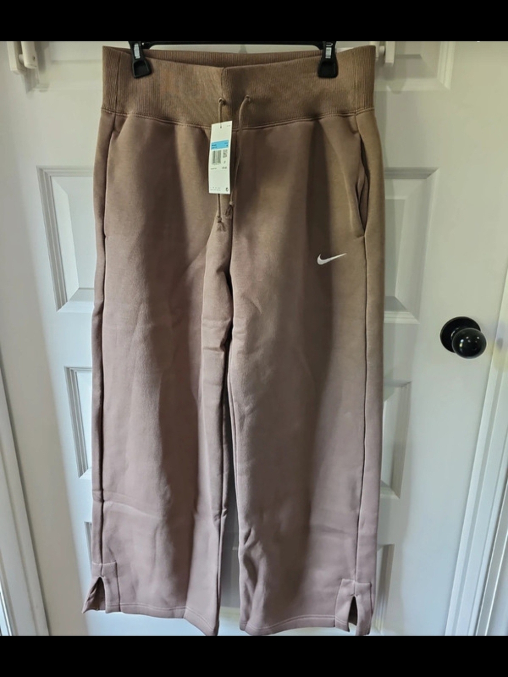 Nike Kids Taupe Joggers with Side Slits